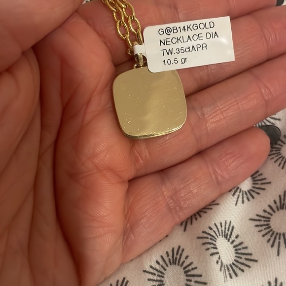 KC Designs 14k Gold and Diamond Cushion Shape Remembrance Locket Necklace - Picture 3 of 8